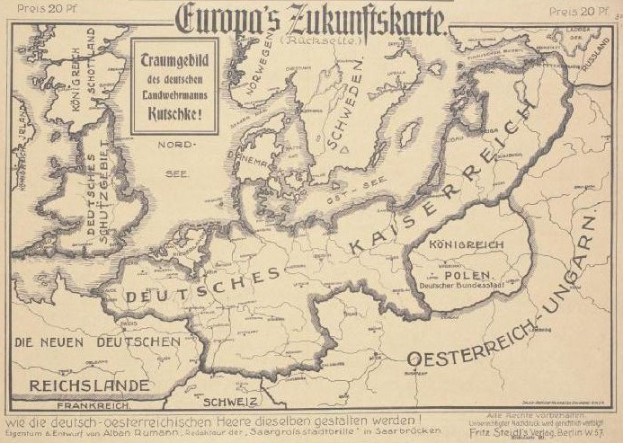 Alte Europa-Karte aus dem frühen 20. Jahrhundert, die das Ausmaß der Europäischen Union zeigt, mit handgeschriebener Text auf dem Papier.