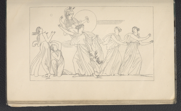 Ein Buchumschlag mit einer farbenfrohen Illustration einer Gruppe tanzender Frauen