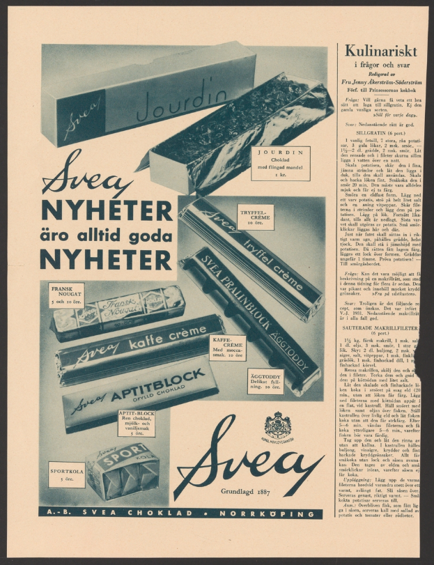 Eine Anzeige mit einer Zigarettenpackung und beschreibendem Text.